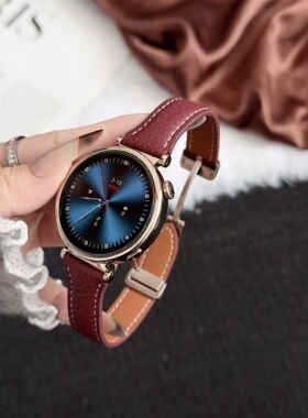 适用garmin佳明venu4/3手表带2Plus折叠磁吸扣2s运动Sq2荔枝纹active5/6男女Forerunner965/265s/245/165腕带