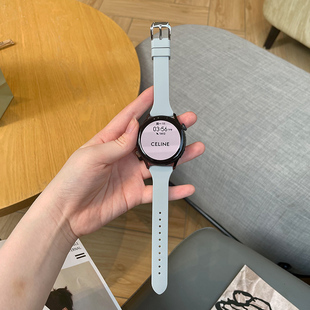 Watch7 S3替换带active2配件watch3小蛮腰samsung pro智能手表4 classic运动硅胶表带Gear 三星Galaxy