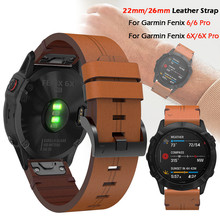 Garmin佳明fenix6/6xpro/7x/5X plus真皮表带飞耐时3HR本能智能手表935/945/MK1原装同款955商务快拆替换腕带