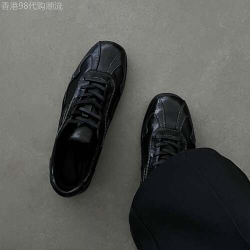 复古百搭黑色德训鞋2026夏季高级软底男女款cleanfit极简休闲鞋