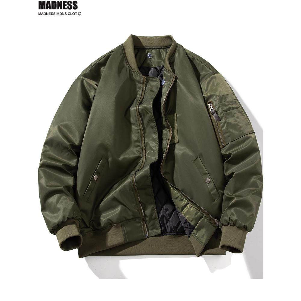 Madness Mdns Clot潮牌飞行员夹克外套男秋冬加厚美式棒球服棉服