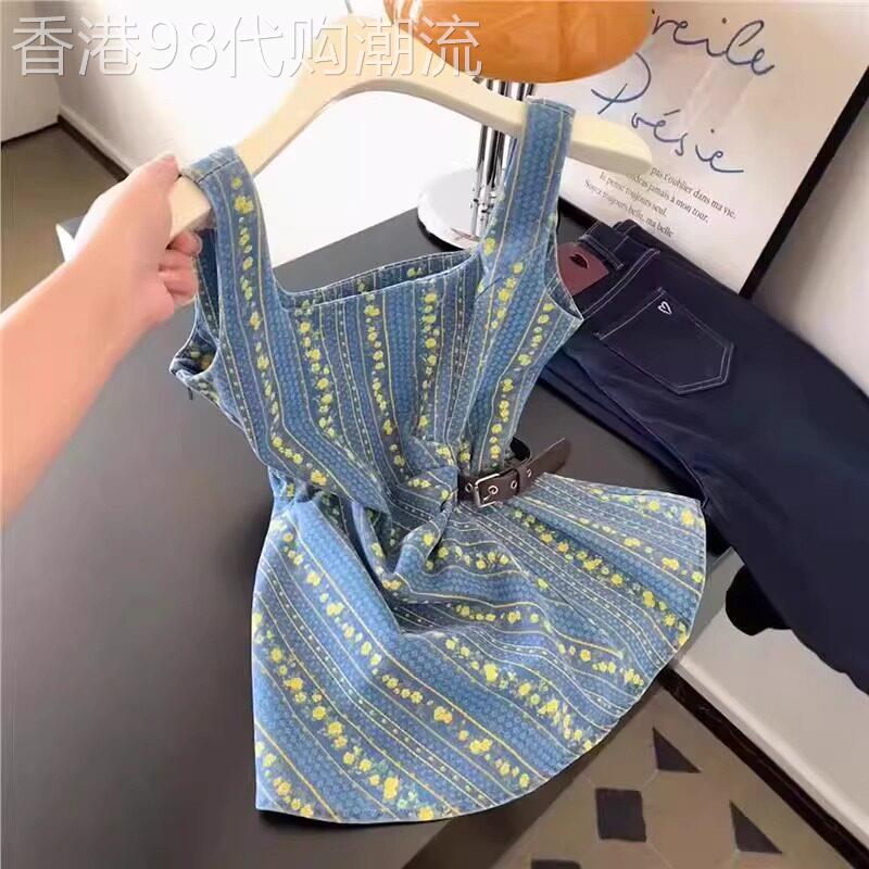 碎花条纹吊带背心女夏季2025新款设计感超好看别致显瘦气质上衣女