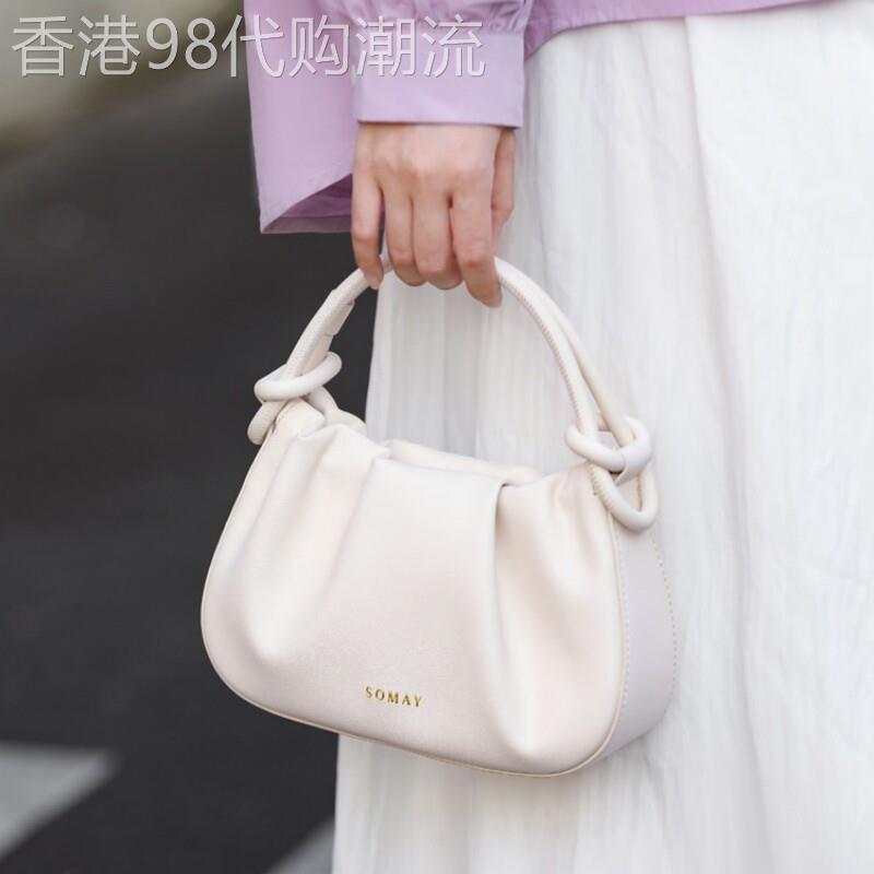 法国ZAMP春夏新款轻奢小众云朵包女高级感时尚百搭真皮单肩斜挎包