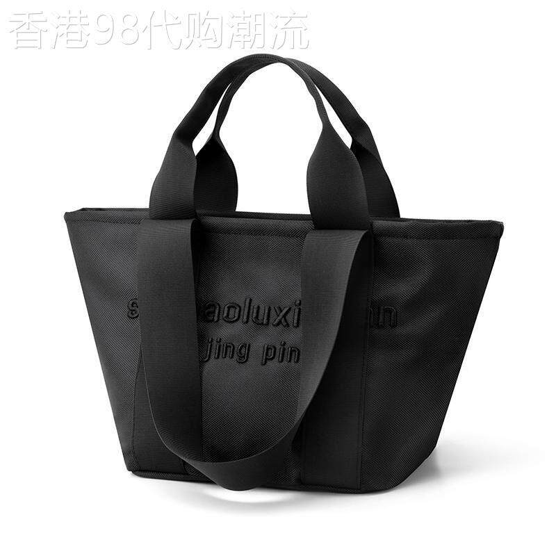 轻奢高级感尼龙布防水刺绣运动健身单肩包女大容量出差旅行购物袋
