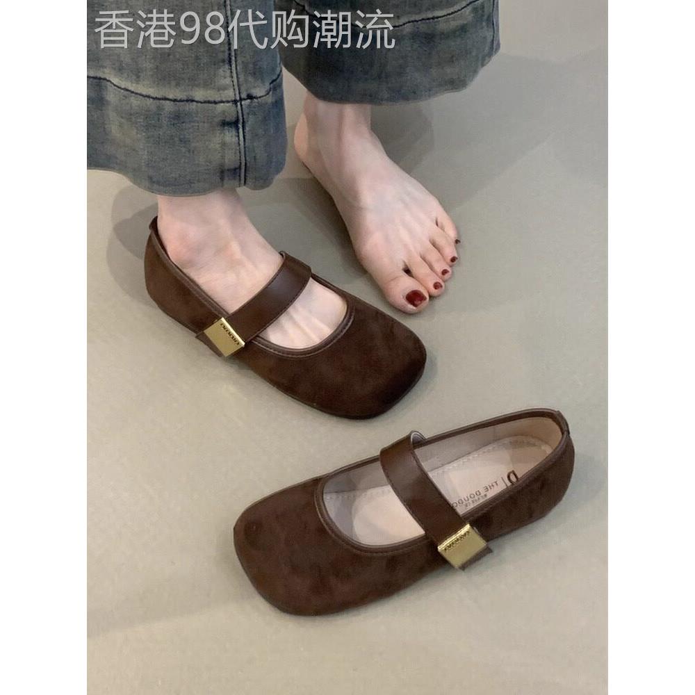 法式平底浅口玛丽珍单鞋女鞋子秋季韩版气质芭蕾温柔晚晚鞋豆豆鞋