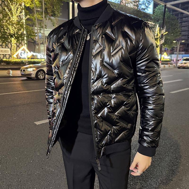 高端轻奢棒球领羽绒服男士秋冬季2025新款潮牌短款轻薄秋冬装外套