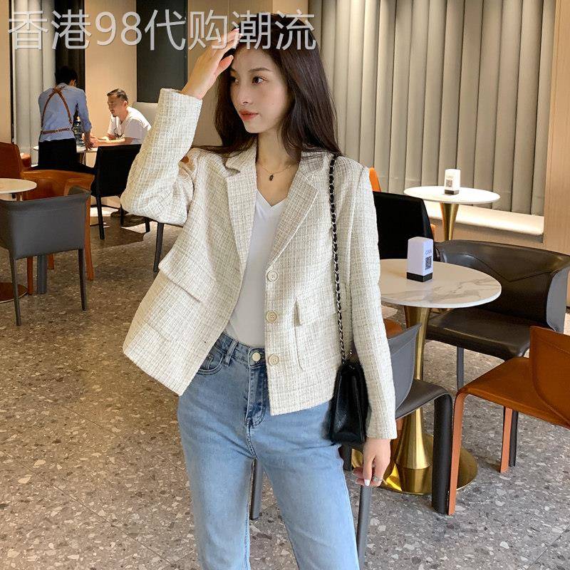 西装外套女2026春秋新款韩版复古气质小香风短款百搭休闲西服上衣
