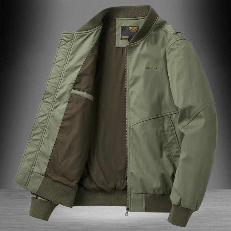 MAROLIO~彰显男士韵味！时尚硬挺秋冬季飞行夹克男纯棉棒球服外套