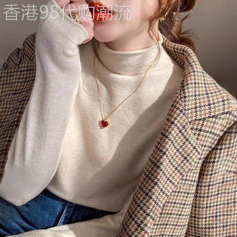 半高领打底衫女内搭长袖针织上衣服毛衣开春韩系秋冬2025新款洋气