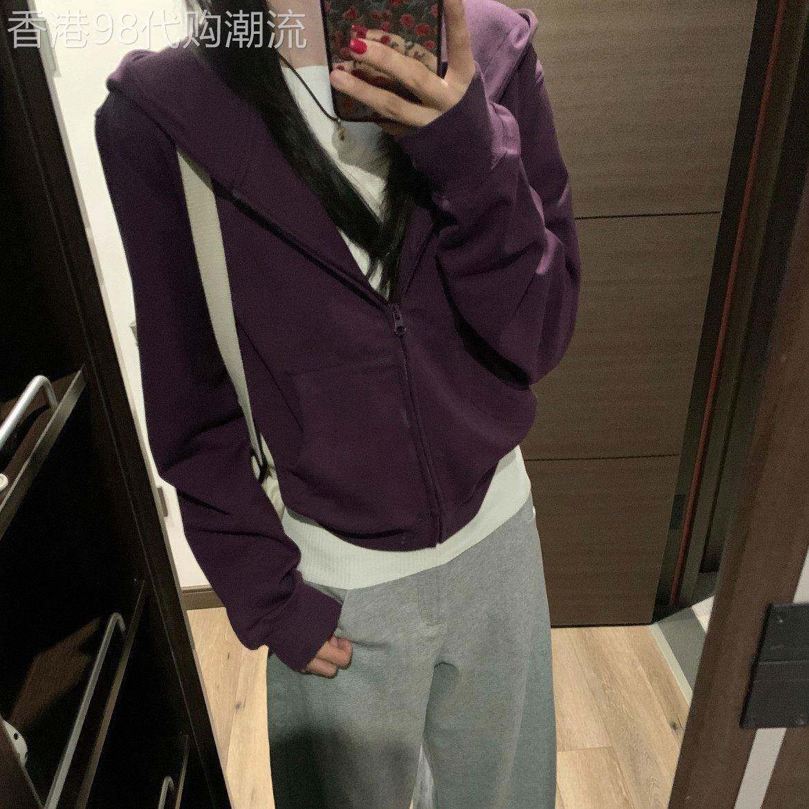 连帽运动卫衣女春秋季2026新款大码胖mm美式气质百搭休闲开衫外套