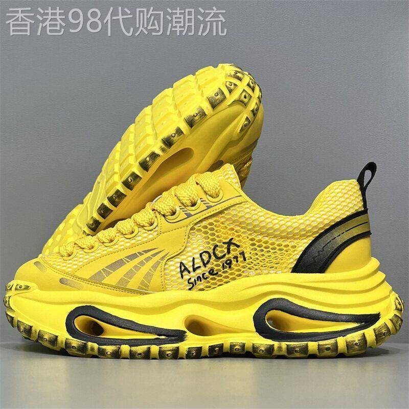 英国&奢品~夏季新款透气网布涂鸦老爹鞋厚底增高时尚个性街头男鞋