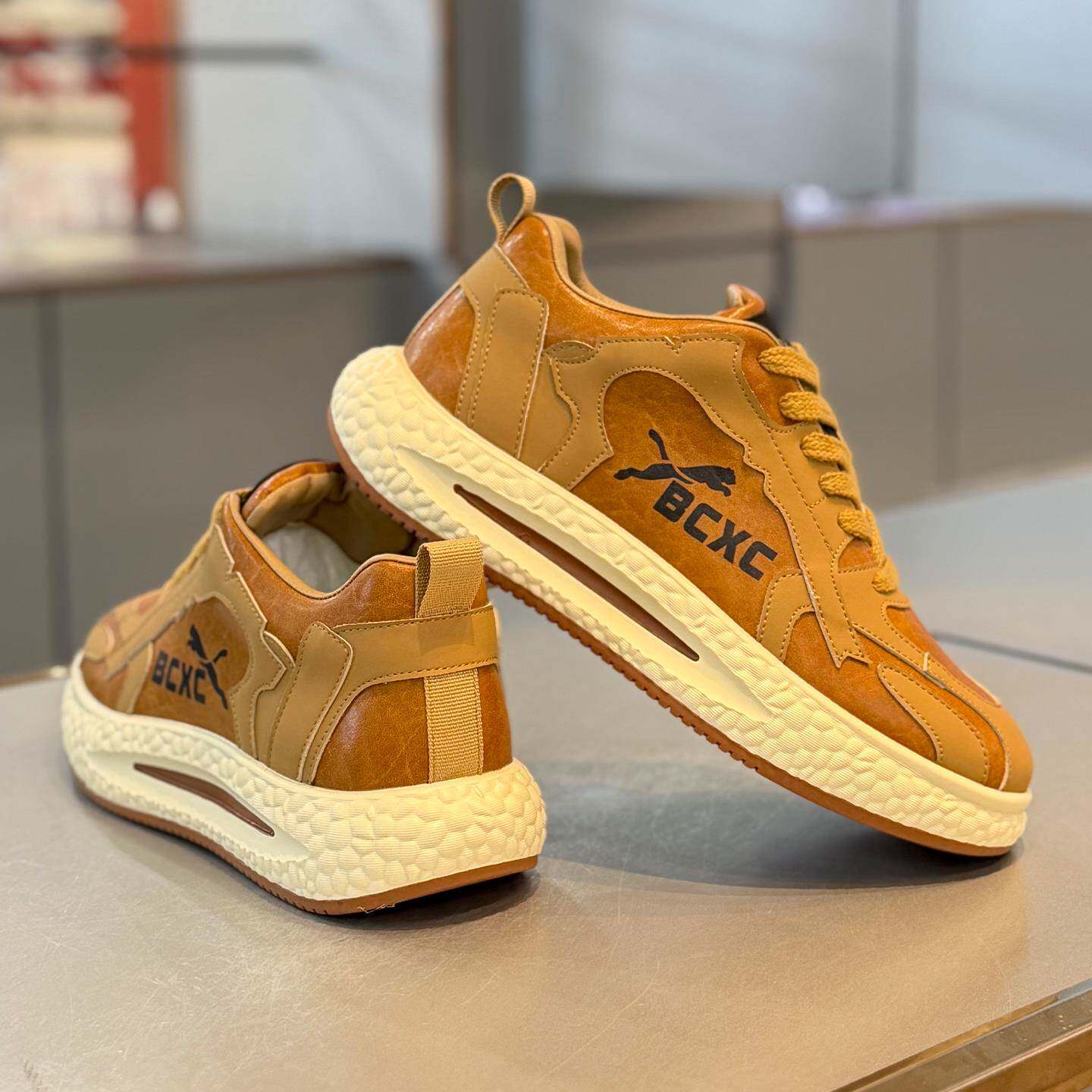 潮牌男鞋2025秋冬新款时尚加绒阿甘鞋拼色厚底增高休闲保暖老爹鞋