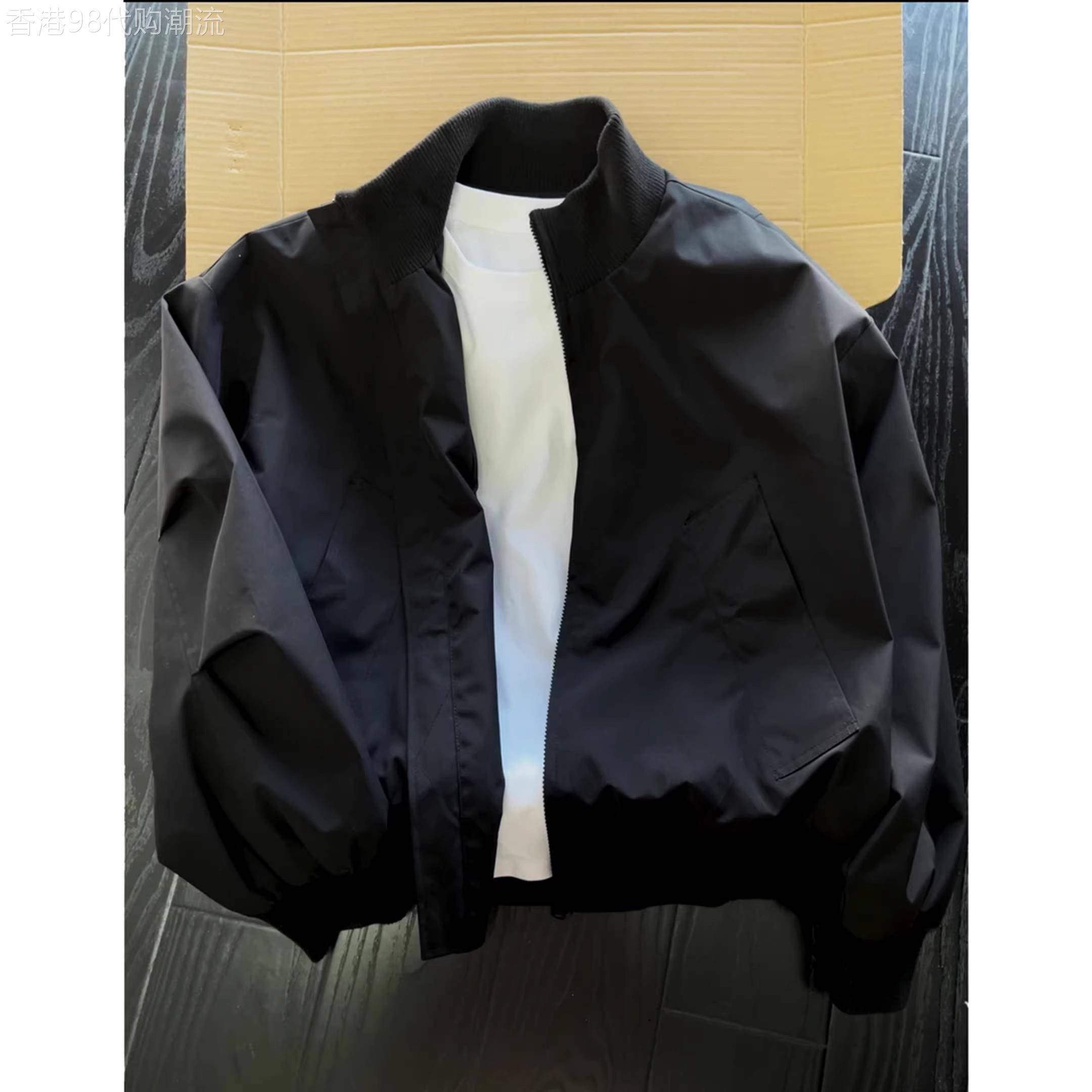夹克外套男款春秋季2026新款美式高街短款棒球服立领飞行员上衣服
