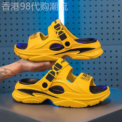 潮牌舒适拖鞋男款夏季外穿新款防滑户外运动大尺码两穿涉水沙滩凉