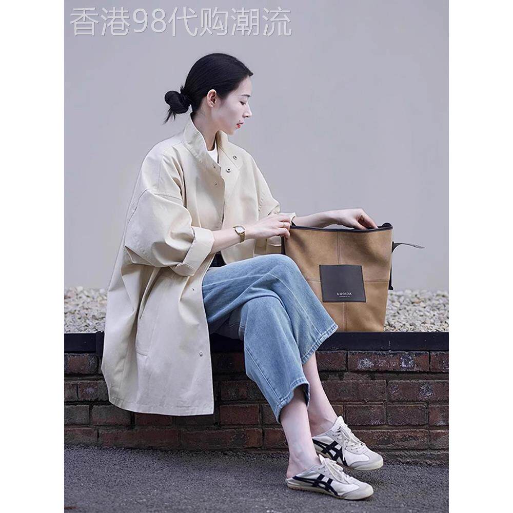 潮牌风衣外套女2025年春秋新款小个子休闲宽松工装简约高级感大衣