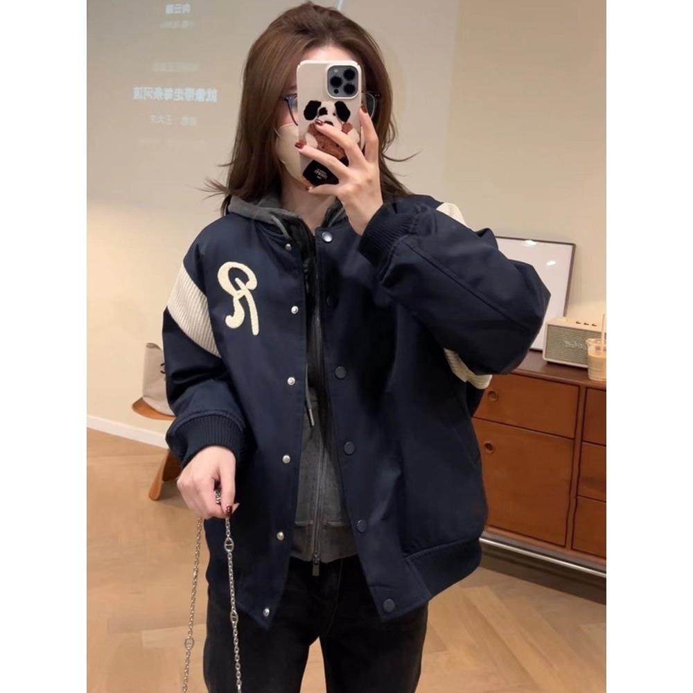 潮牌CVY加厚短款棒球服外套女2025秋冬款韩版夹棉小个子夹克上衣