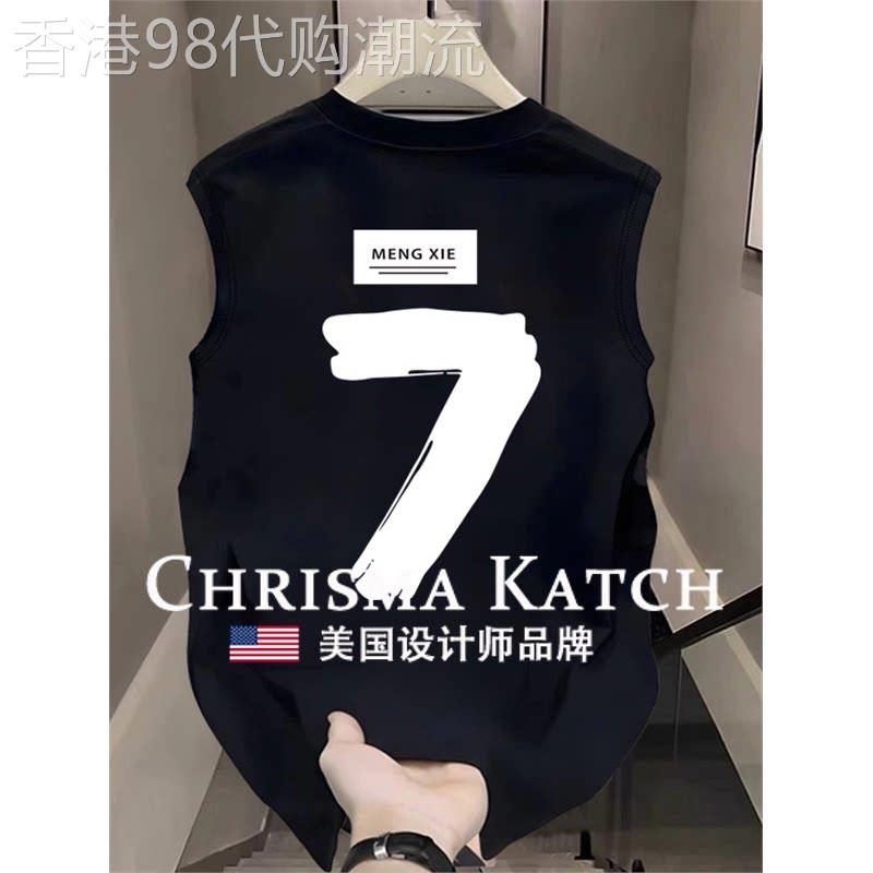 出口美国⭐Chrisma Katch~夏季休闲运动纯棉宽松简约无袖T恤潮牌