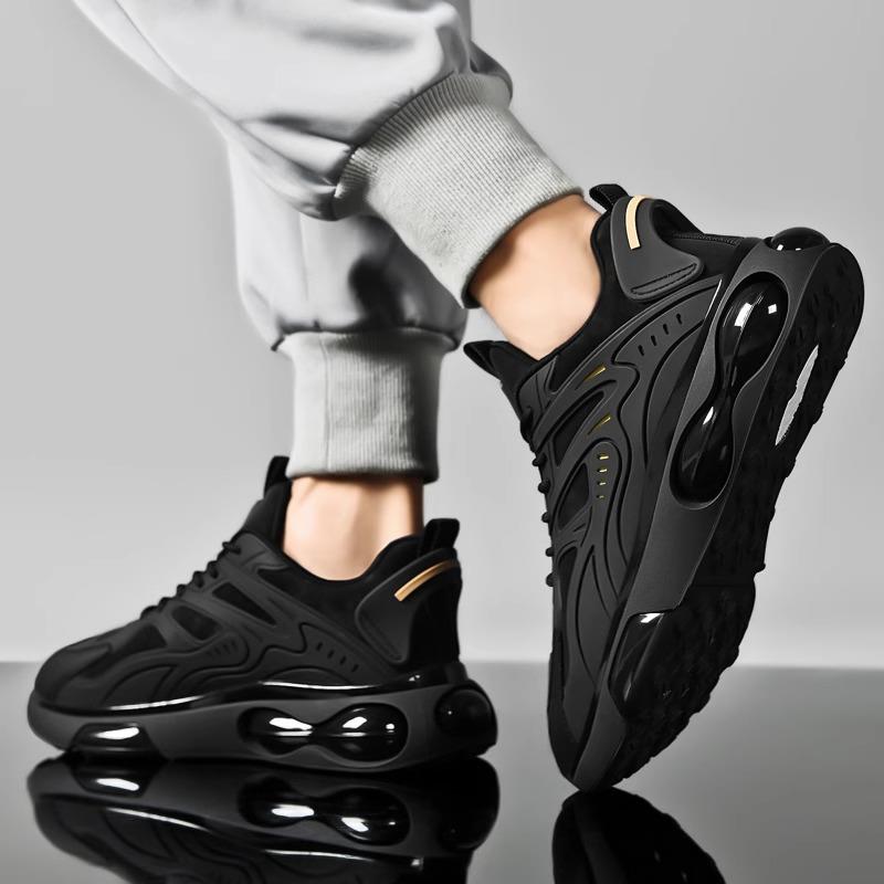 黑色气垫运动鞋男鞋2025新款学生超轻休闲 老爹鞋篮球男款跑步鞋