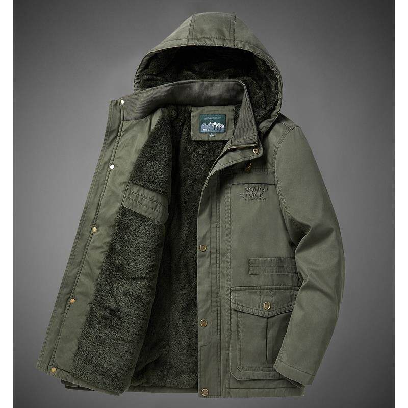 羊羔绒棉衣男冬季加绒加厚连帽外套冬装棉服男士宽松防寒保暖棉袄