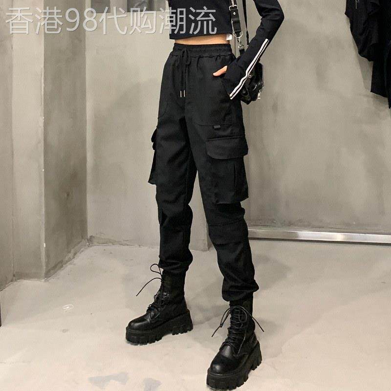 工装裤女配马丁靴的裤子春秋2026欧货漂亮运动裤小个子跳舞休闲裤
