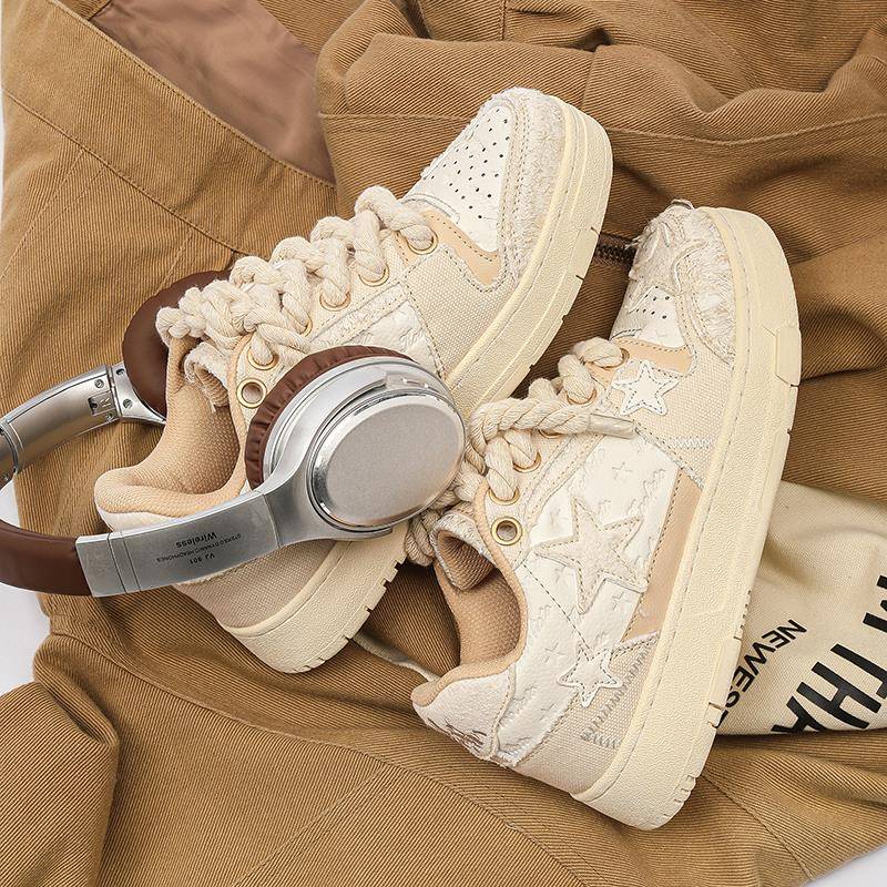 男鞋厚底原创设计春秋复古青春潮流积木百搭情侣运动休闲增高板鞋