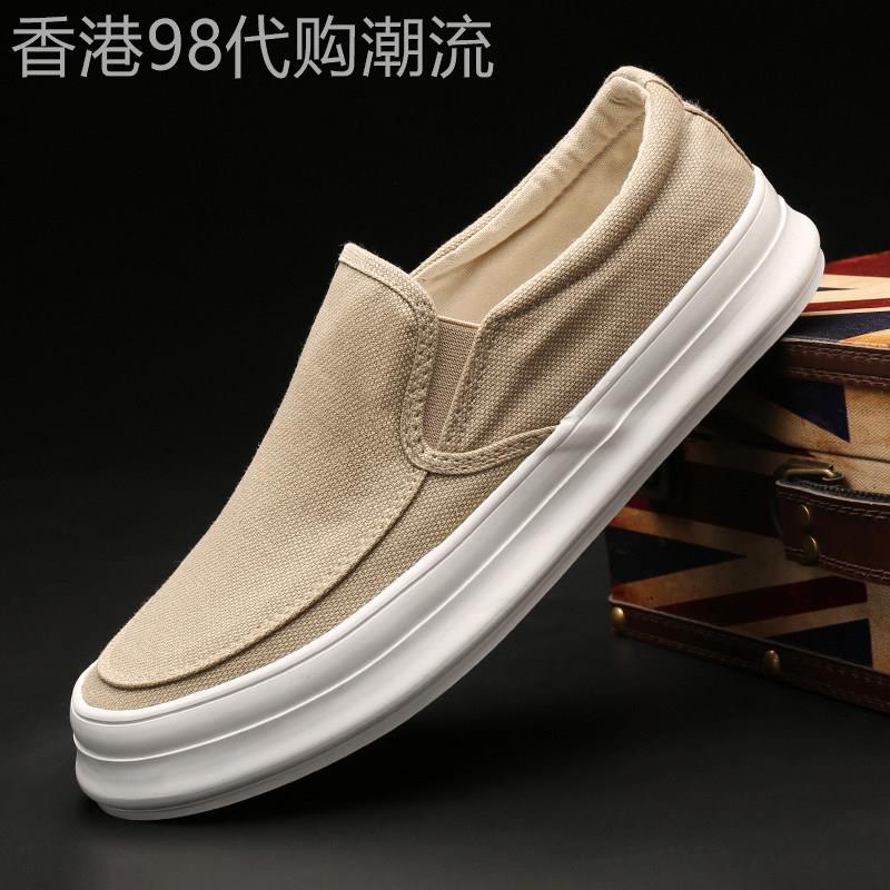 走在时尚的前沿『欧美设计风』力荐！舒适一脚蹬厚底运动帆布鞋男