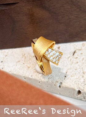 925纯银镀金时尚个性设计款戒指