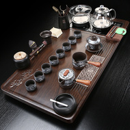bộ bàn trà điện thông minh Gỗ Chắc Chắn Khay Trà Bàn Trà Hoàn Toàn Tự Động Đáy Nước Tất Cả Trong Một Bộ Trà Bộ Nhà Phòng Khách bộ Đầy Đủ Gốm Cát Tím bàn trà điện gỗ hương bếp điện bàn trà