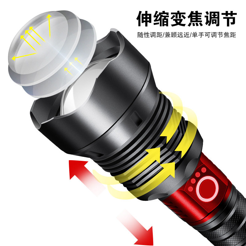 特种兵P90四核超亮手电筒