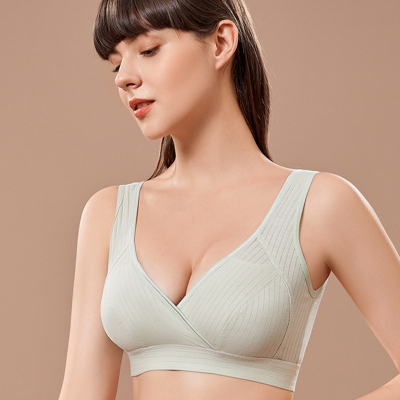 薄款交叉式哺乳文胸怀孕