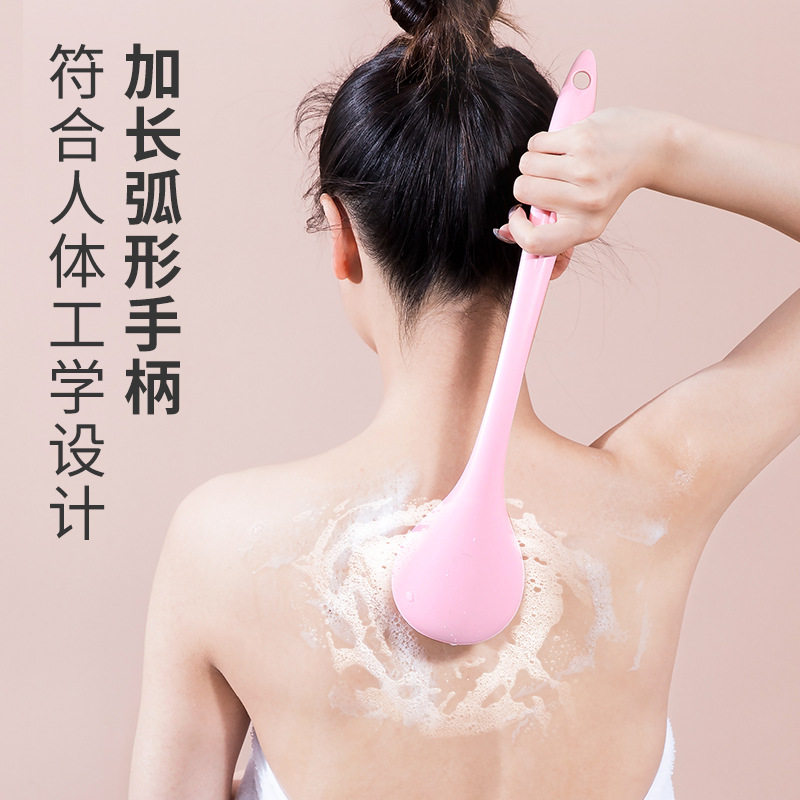 长柄搓背浴刷沐浴花成人搓泥搓澡不求人软毛洗澡刷后背刷洗澡神器