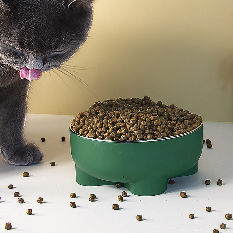 全店包邮不锈钢猫碗狗碗防黑下巴猫咪饮水碗猫粮碗防滑宠物碗