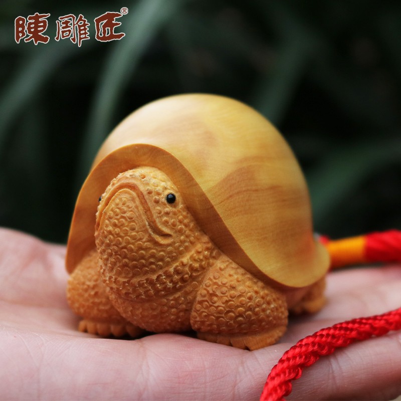 陈雕匠黄杨木手工精雕文玩把件