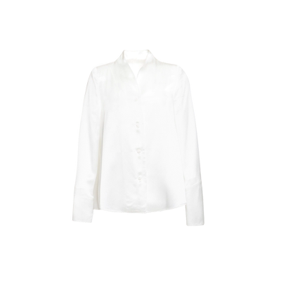 俏云曦法式小立领垫肩款正装衬衣