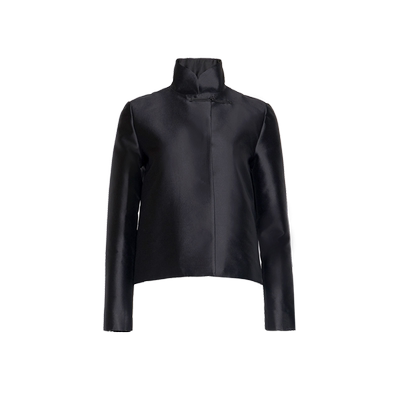 新国风俏云曦缎面窄袖短外套女