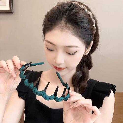 高级感布艺波浪发箍女款