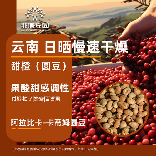 那姆甜橙慢速日晒圆豆咖啡生豆