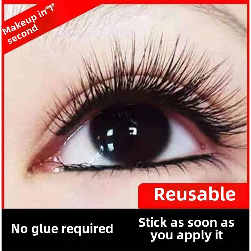 3D自粘防水眼睫毛免胶水假睫毛卸妆无残留秒轻松上妆黏可重覆使用