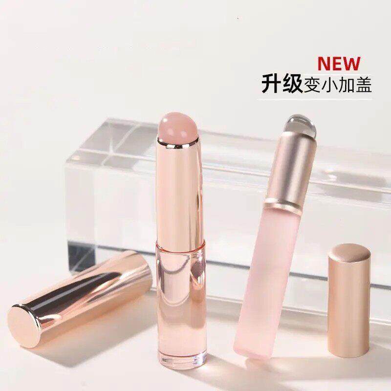【下单立减50】圆头晕染渐层透明矽胶唇刷可携式带盖子唇刷QC