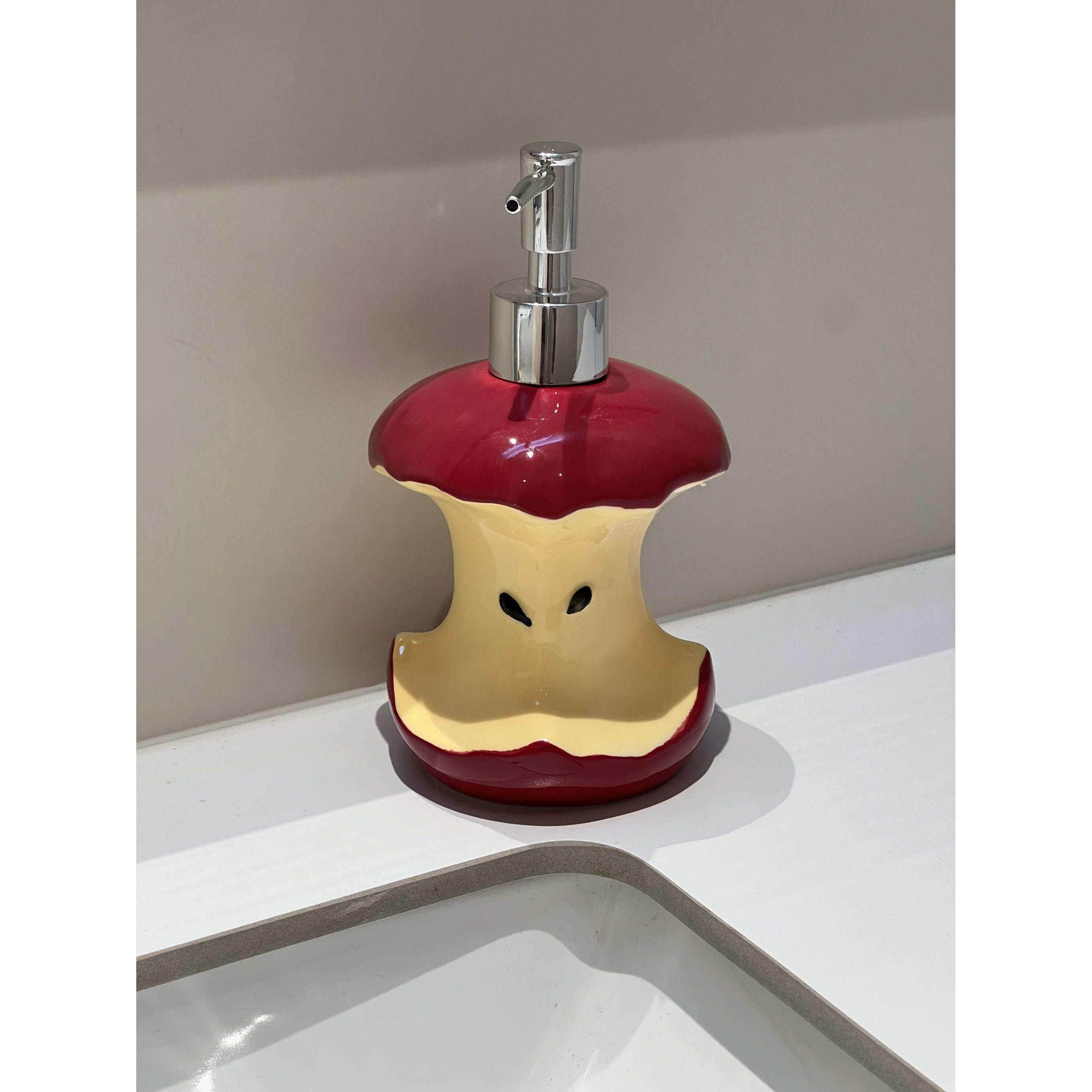 苹果高望陶瓷洗手液瓶浴室沐浴露洗衣液压空瓶分瓶