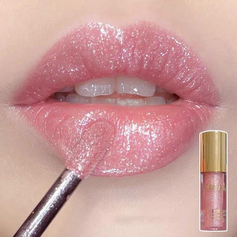 小刨冰爆灯闪!镜面珠光爆闪唇蜜唇油唇釉水光嘟嘟唇保湿滋润细闪