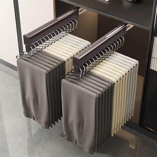 子收纳裤 衣柜内置抽拉挂裤 挂神器 架多功能家用顶装 德国伸缩滑轨裤