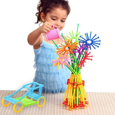 聪明棒拼插玩具益智积木塑料儿童onshine800片几何形状创意
