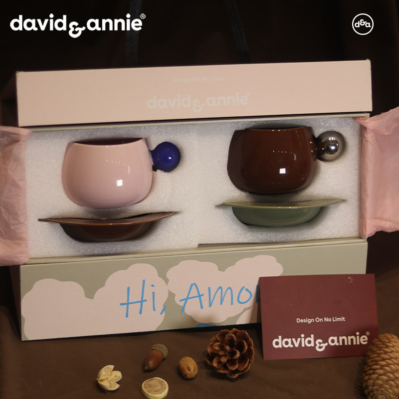 【520礼物】davidannie陶瓷咖啡杯子礼盒情侣小众新婚乔迁生日