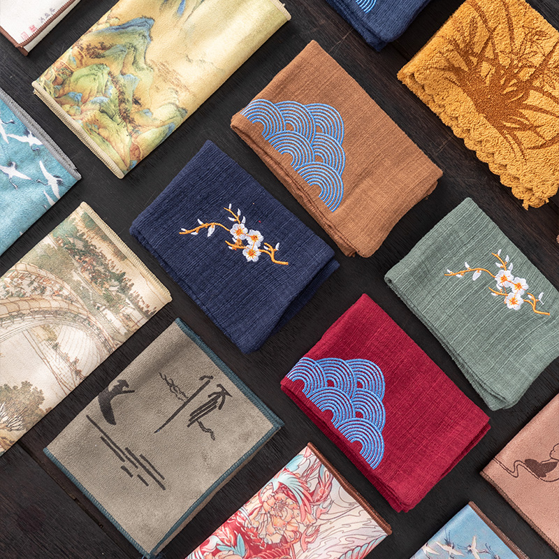 韩恬繁茶巾中国风加厚毛巾