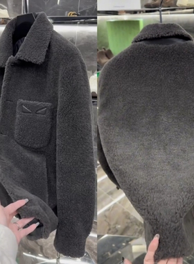 88928秋冬季高奢款100%羊毛外套男款高级灰色衬衫版型羊毛外套酷