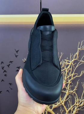 A22501-1新品男士科技布休闲户外舒适男鞋高级感帅气个性百搭潮流