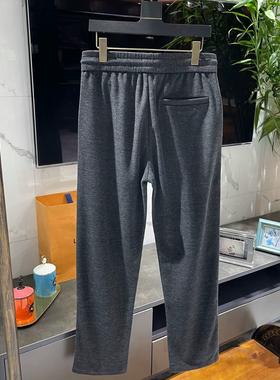 秋冬季男士新品百搭休闲裤高品质灰色羊毛时尚百搭潮流高级感欧货