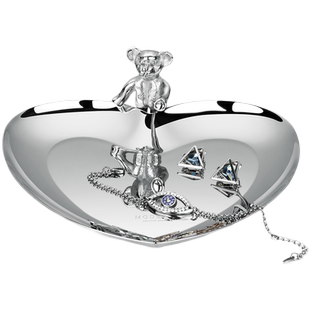 MODERN不锈钢摆件果盘糖果盒客厅家创意金属坚果盘干果零食收纳盘