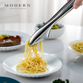 摩登MODERN烤肉夹厨房食物烹饪夹菜工具面包夹不锈钢牛排夹烧烤夹